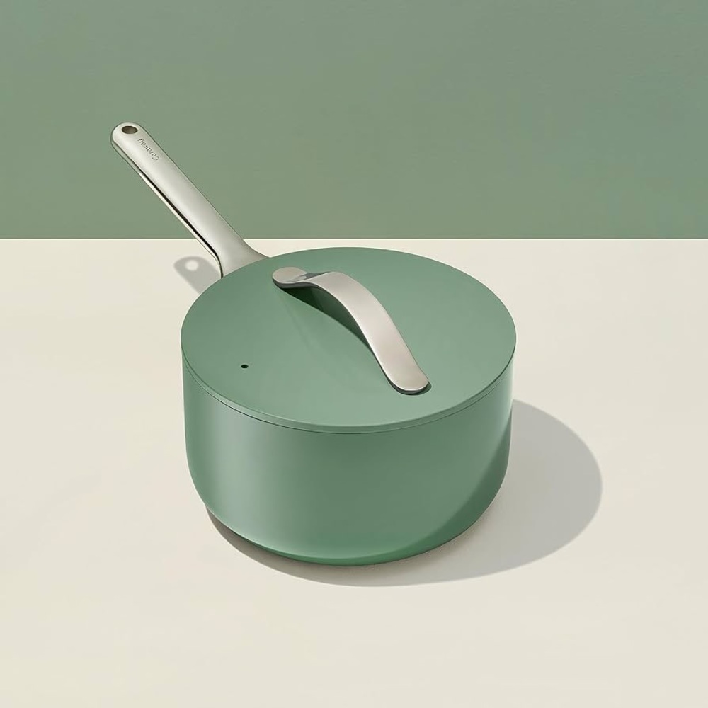 Caraway Nonstick Ceramic Sauce Pan with Lid (3 qt) | Sage - Picture 11 of 11
